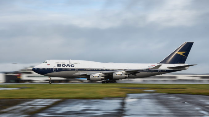 BOAC 747 Departing Cardiff Airport - Peter Howlett