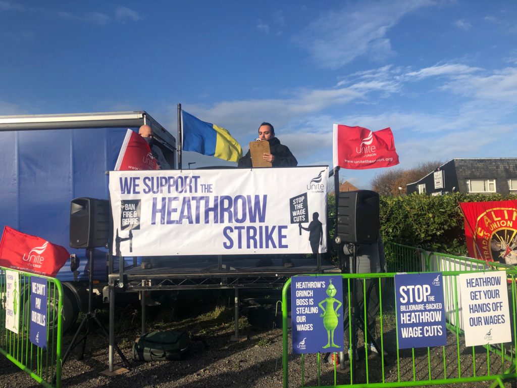 Heathrow Strike (Image: Unite/Twitter)