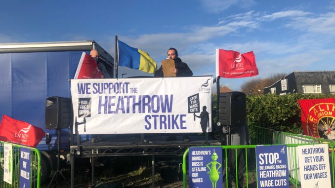 Heathrow Strike (Image: Unite/Twitter)