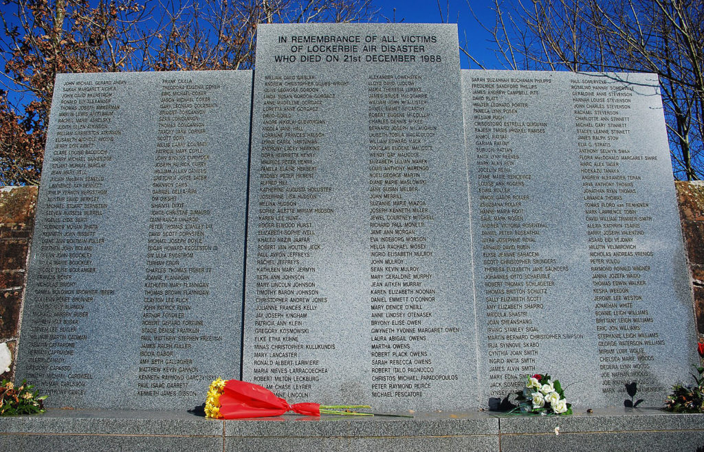 Memorial at Lockerbie Cemetery
