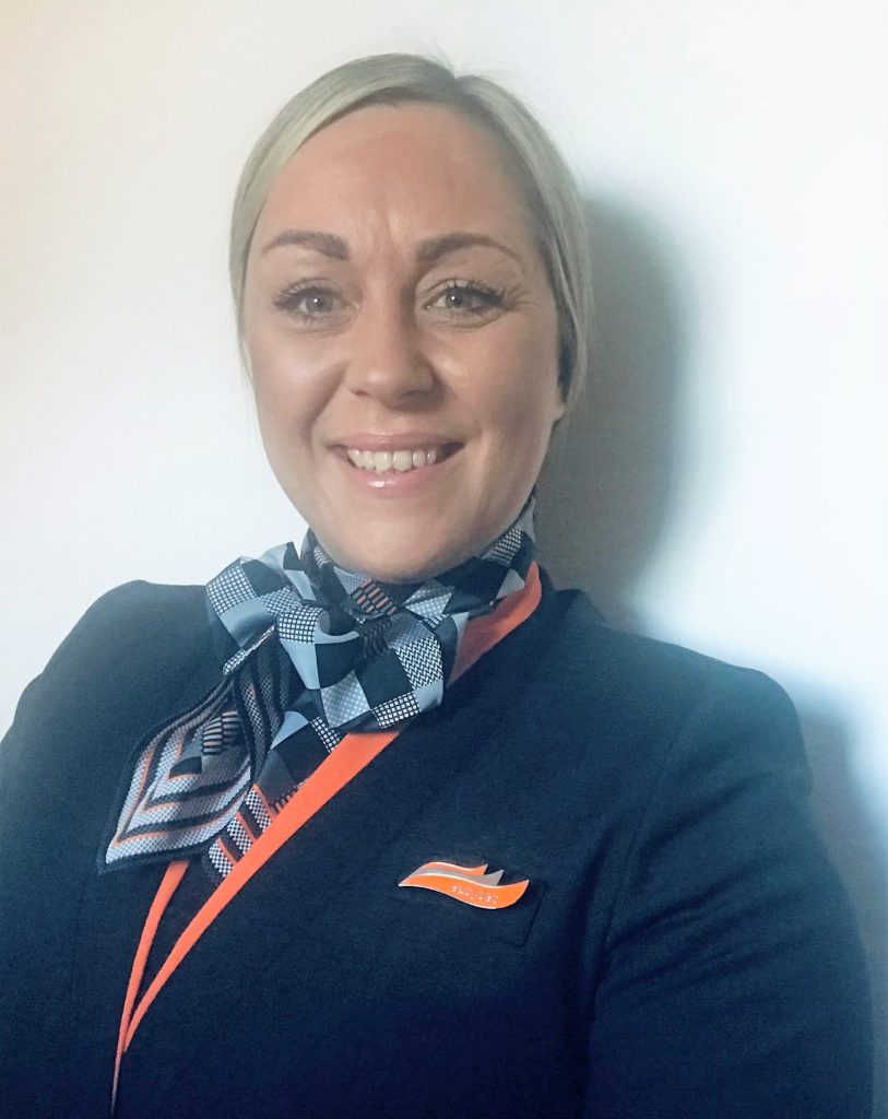 Cabin Crew Member Katy Bryant: "As cabin crew we are in a great position to support the vaccination effort because of the first aid and safety-focused training we receive for our job"