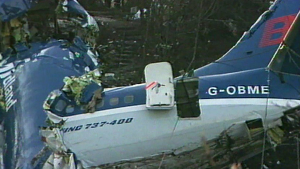 The tail section of G-OBME