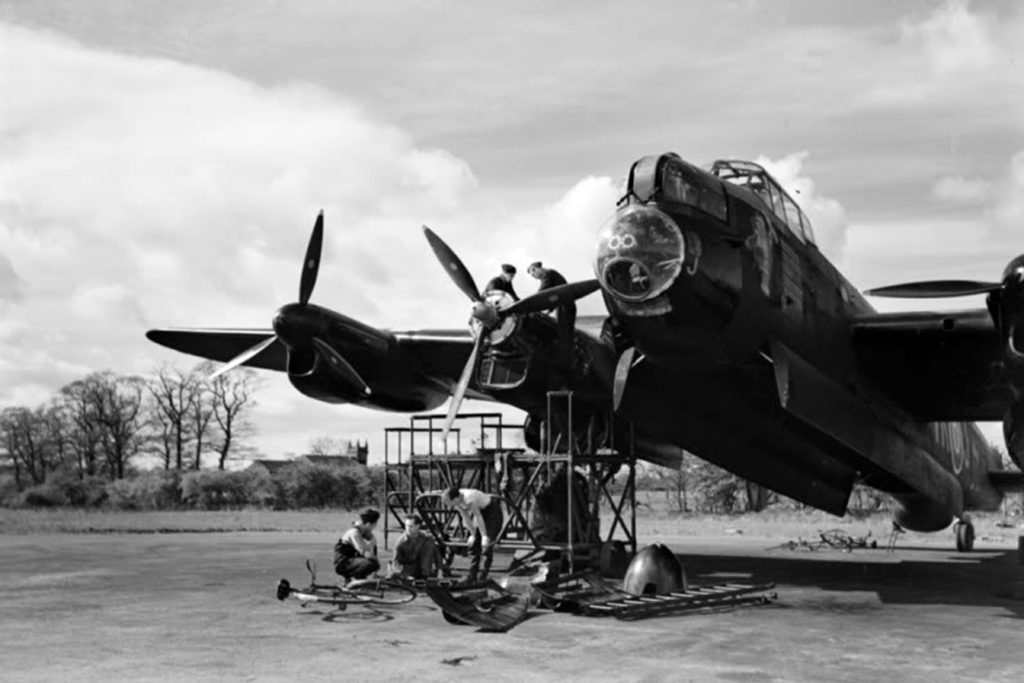 No.419 Squadron RCAF Lancaster at the airport when it was RAF Middleton St George (Image: Geoff Hill)