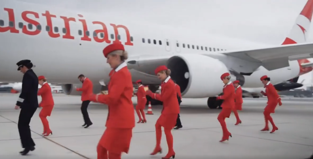Austrian airlines take part in the Jerusalema challenge