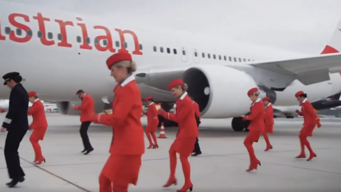 Austrian airlines take part in the Jerusalema challenge