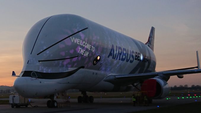 Beluga XL arrives in the UK (Image: Airbus)