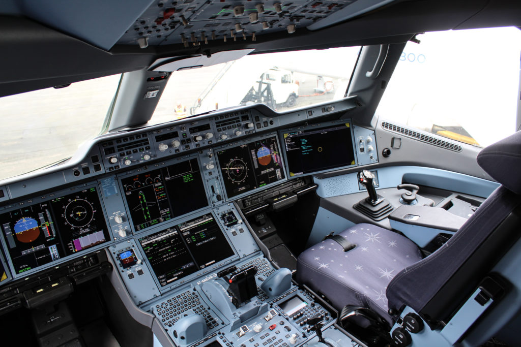 Airbus A350 flight deck (Image: TransportMedia UK)