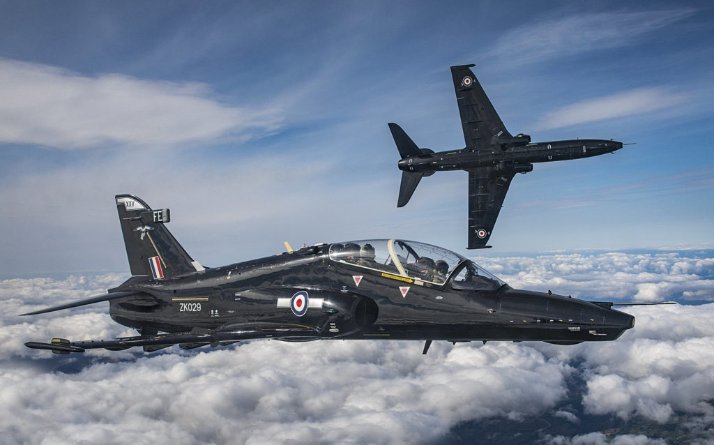 Photographs from a Photo Chase of the newly stood-up 25(F) Squadron Hawk T2 and IV(AC) Squadron Hawk T2.