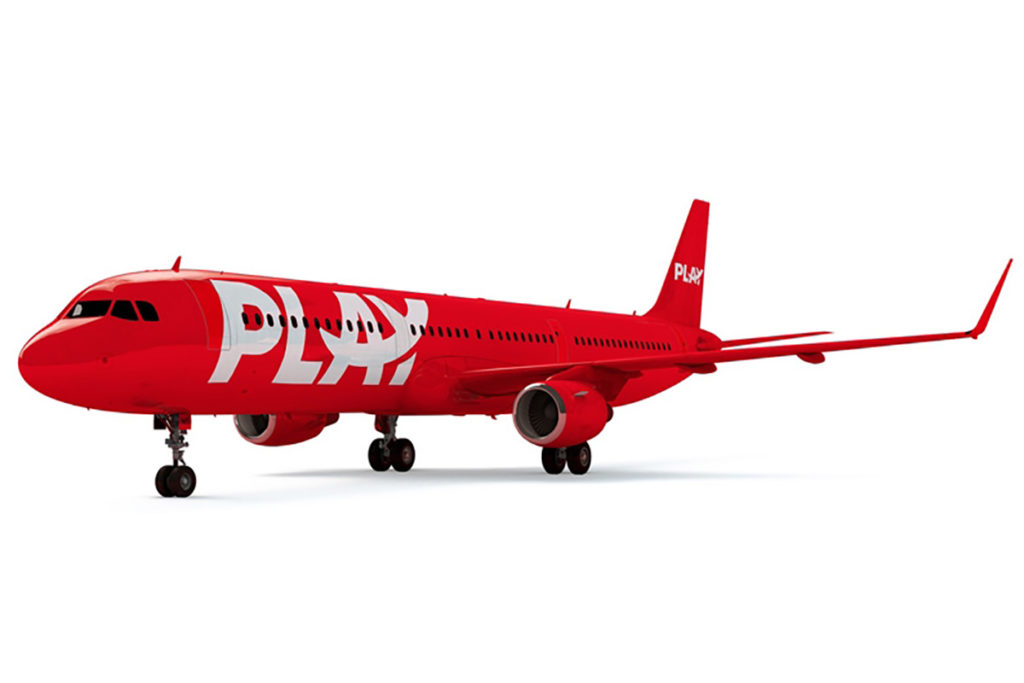A render of an Airbus A321 in Play livery