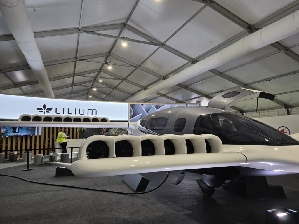 Lilium Jet's 30 motors give the aircraft a striking appearanc (Image: UK Aviation Media)