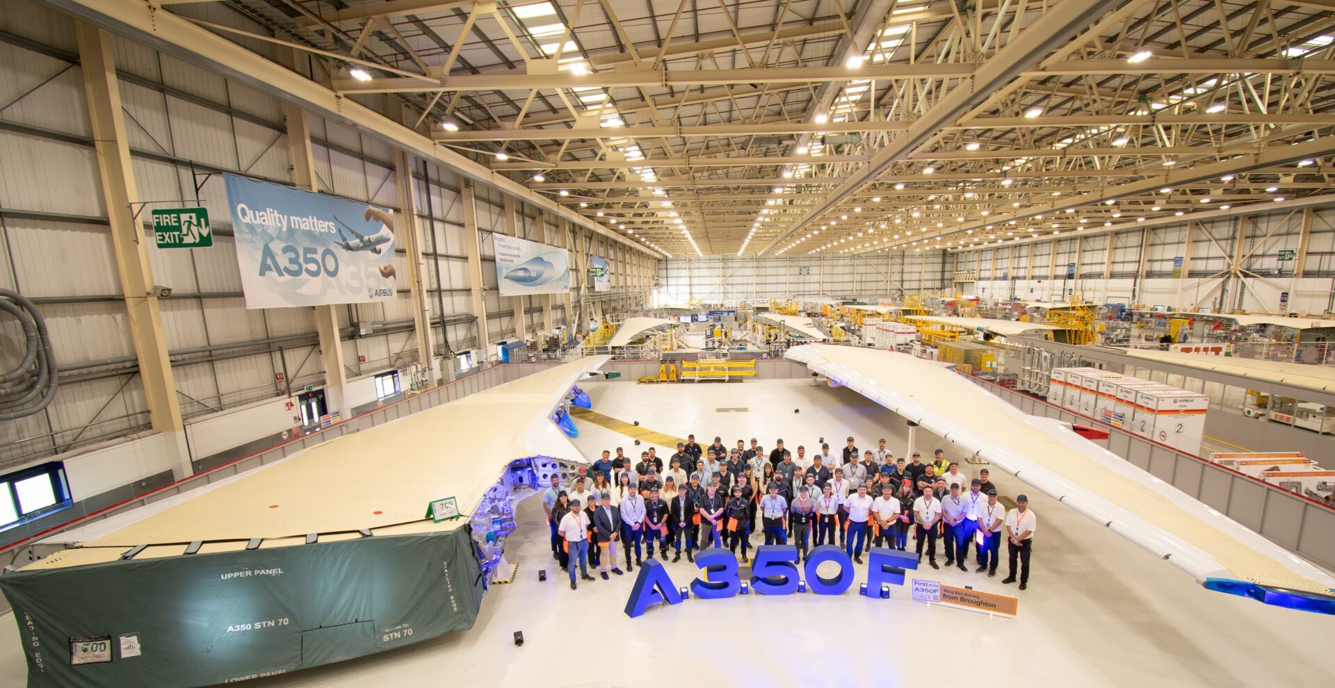 First A350F wings completed at Airbus Broughton