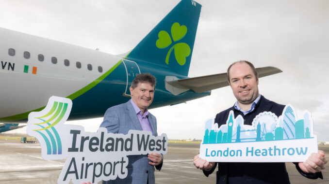 Aer Lingus announces new route from Ireland West Airport Knock to London Heathrow