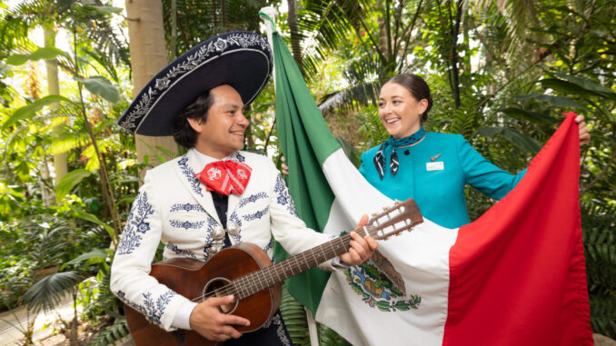 Aer Lingus launches new route to Cancun, Mexico-1 Pictured is performer Johnny Arias alongside Aer Lingus Cabin Crew Alannah Prunty at the launch of the launch of Ireland’s first direct flight from Dublin to Cancun starting in January 2026. The new route will operate on the A330 300 aircraft, offering Irish travellers a seamless route to the warmth of Mexico’s stunning beaches and vibrant cultural heritage. This new direct service provides an effortless way for those looking to escape the cold Irish winter months, all while avoiding the hassle of long stopovers. For more information, visit aerlingus.com (Image:Naoise Culhane)