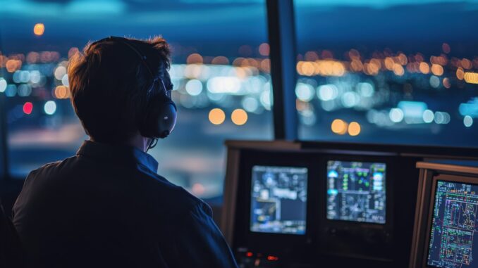 Air Traffic Control: Air traffic controllers ensure smooth and safe airspace management, reflecting operational reliability. Air Traffic Control: Air traffic controllers ensure smooth and safe airspace management, reflecting operational reliability.