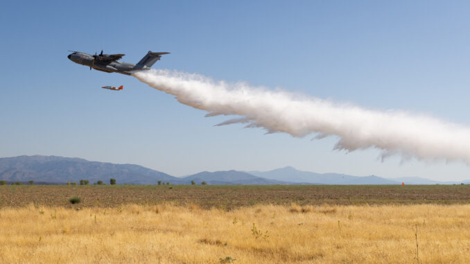 Airbus A400M successfully tests firefighting kit (Image: Airbus)