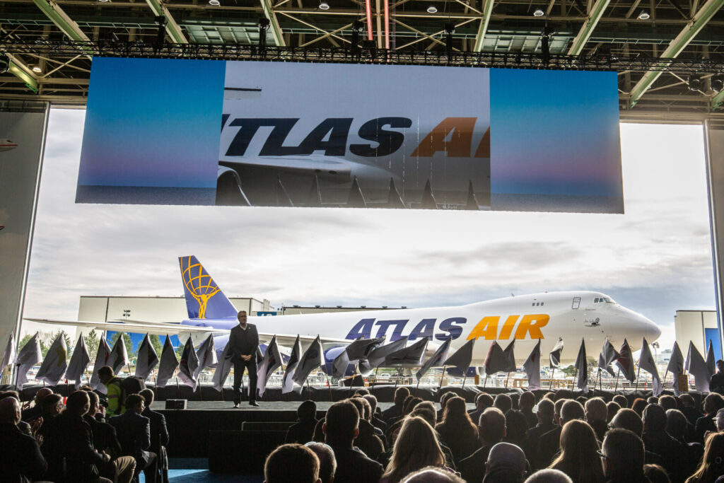 Atlas Air's John Dietrich accepts the final Boeing 747 ever produced