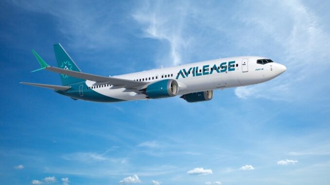Saudi Arabian lessor AviLease liveried on a 737-8. (Boeing graphic) Saudi Arabian lessor AviLease liveried on a 737-8. (Boeing graphic)