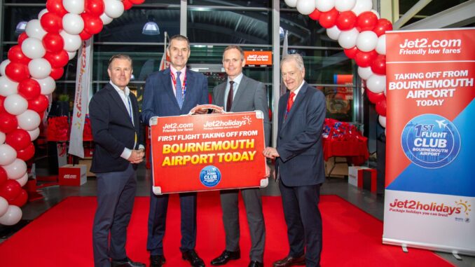 Jet2's first flight from Bournemouth Airport