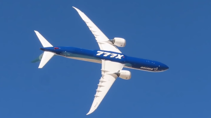 Boeing 777X Wingover (Image Max Thrust Digital)
