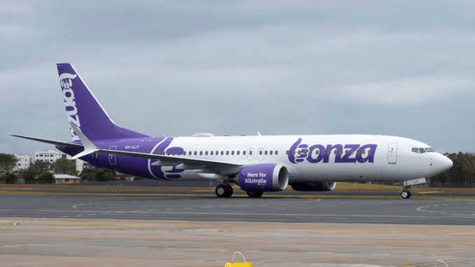 Bonza Airlines Boeing 737 Max-8 (Image: Bonza/Facebook)
