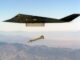 An F-117 Nighthawk engages its target and drops a GBU-28 guided bomb unit during the 'live-fire' weapons testing mission COMBAT HAMMER, at Hill Air Force Base, Utah. (Public Domain)