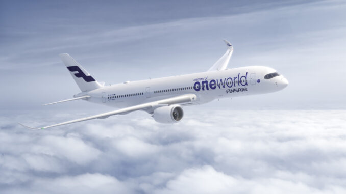 Finnair Airbus A350 in Oneworld livery