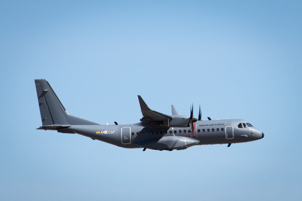 First Indian C295 in flight (Image: CASA/Airbus)