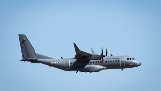 First Indian C295 in flight (Image: CASA/Airbus)