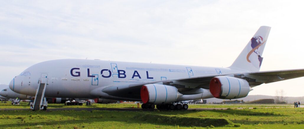 Global Airlines first A380 (Image: Global Airlines)