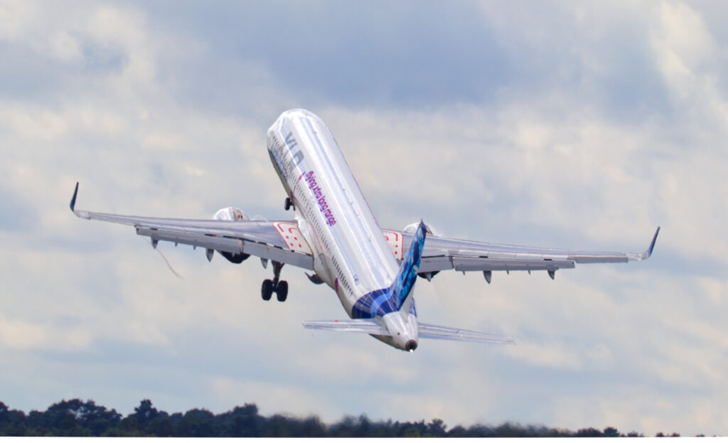 Airbus showcased the A321XLR at FIA2024 (Image: UK Aviation Media / John Moore)