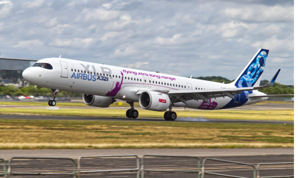 Airbus showcased the A321XLR at FIA2024 (Image: UK Aviation Media / John Moore)