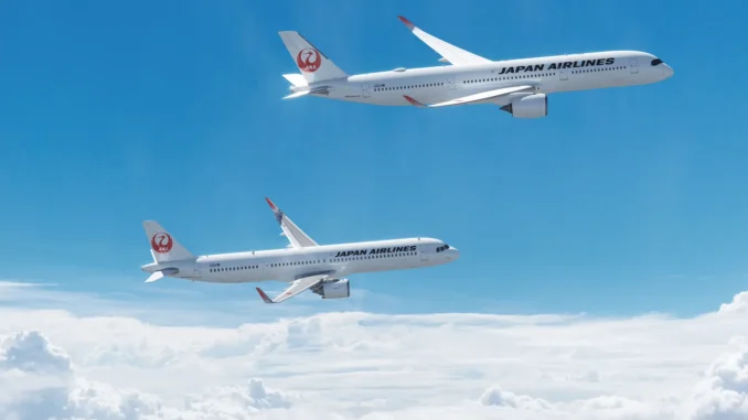 Japan Airlines Airbus A321 and A350