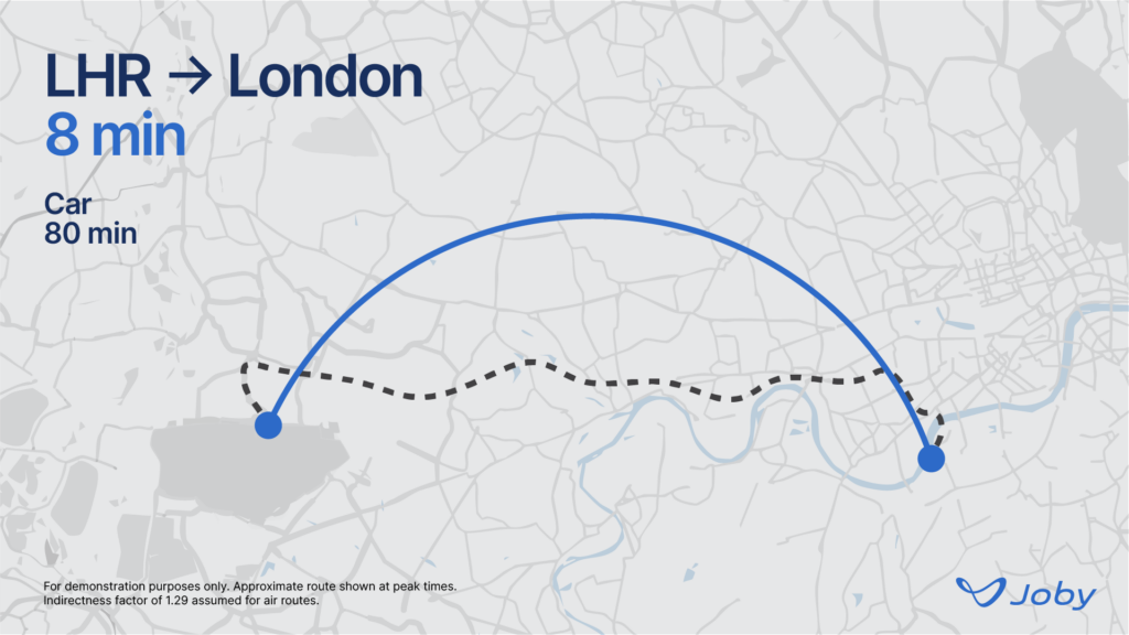 An air taxi from Heathrow to Canary Wharf could take just 8 minutes.