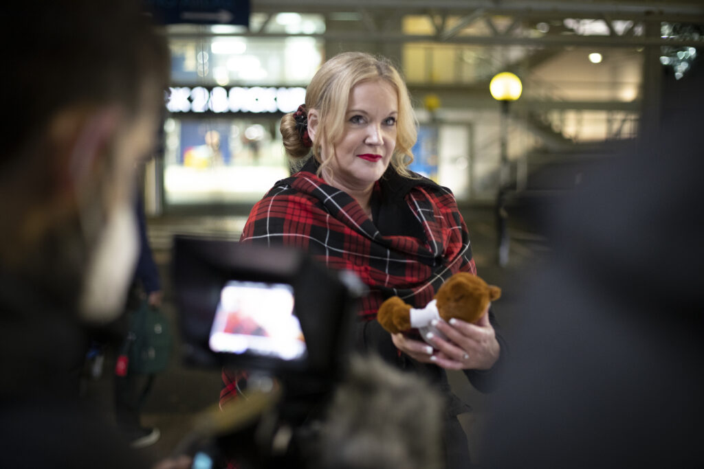 Linda with one of the Bears