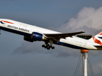 A british airways plane departs London Heathrow
