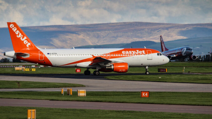 Easyjet Airbus at Manchester Airport (Max Thrust Digital)