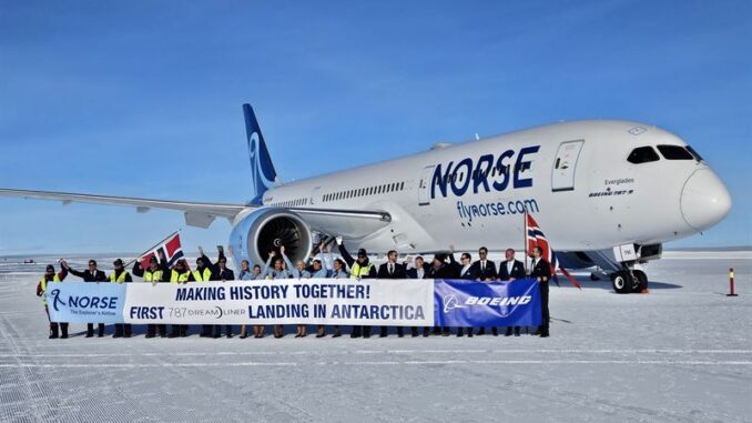 Norse Atlantic flies first 787 Dreamliner to Antarctic