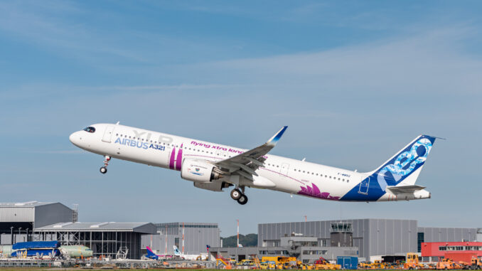 Pratt and Whitney GTF powered Airbus A321XLR