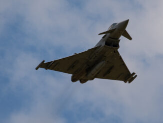 An RAF Typhoon takes off from RAF Conningsby (Max Thrust Digital)