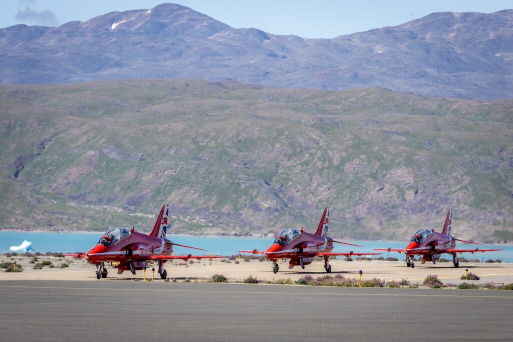 Red Arrows in Greenland (UK MOD © Crown copyright 2024)