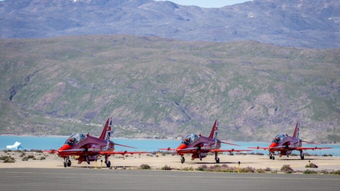 Red Arrows in Greenland (UK MOD © Crown copyright 2024)