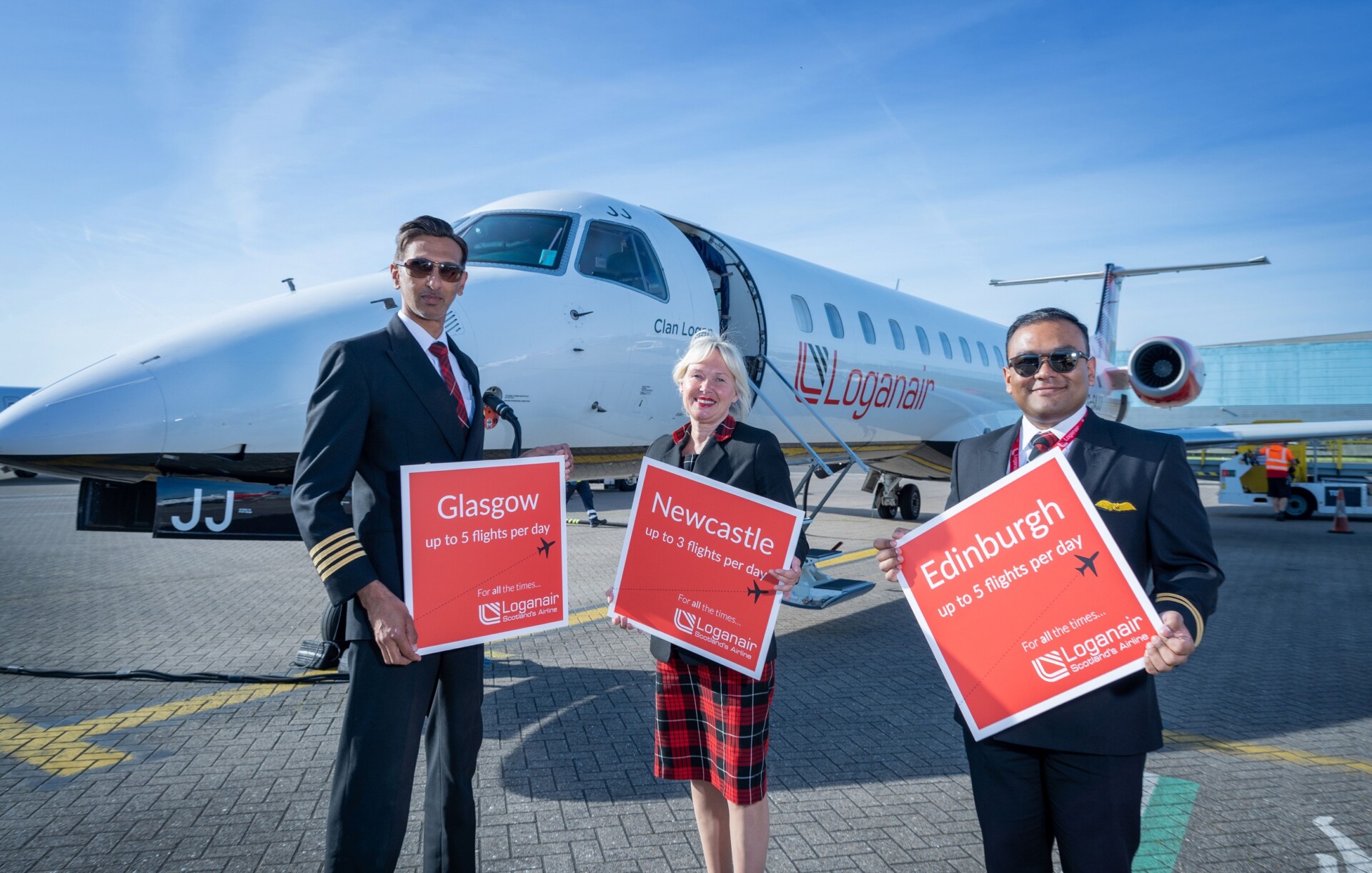 Loganair celebrates 350,000th passenger at Southampton