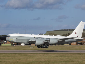 An RC-135 Rivet Joint from RAF Waddington (OGL)