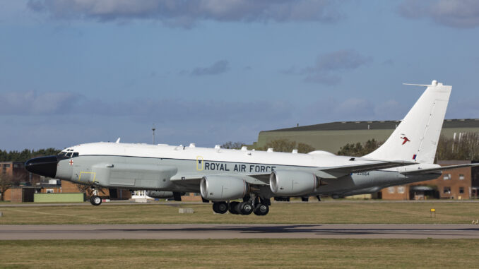 An RC-135 Rivet Joint from RAF Waddington (OGL)