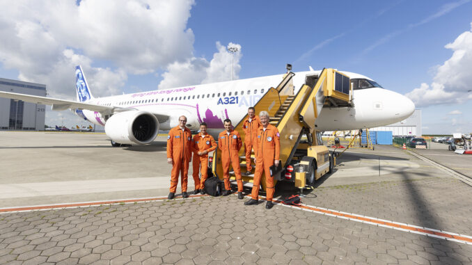 A321XLR First flight test crew