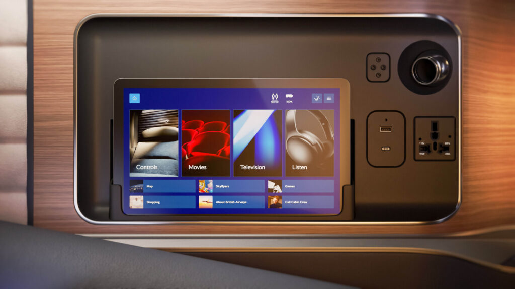 The new British Airways first class seat features a 32" 4K TV